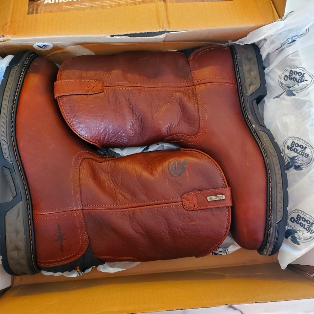 Georgia Boots: Men's GB00308 Brown EH Carbo-Tec LT Pull On Waterproof Boots